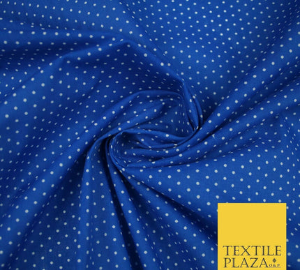 Spotted Polka PIN DOT Printed Poly Cotton Fabric Polycotton Dress Mask 6 COLOURS