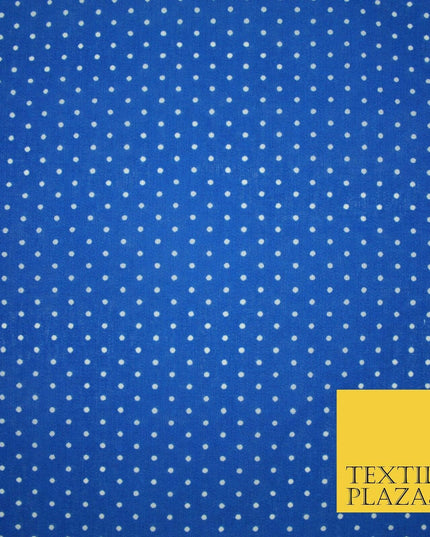 Spotted Polka PIN DOT Printed Poly Cotton Fabric Polycotton Dress Mask 6 COLOURS