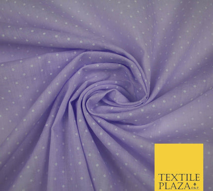 Pastel Shade Spotted Polka PIN DOT Printed Poly Cotton Fabric Polycotton Mask