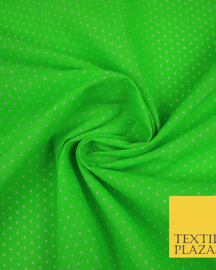 Spotted Polka PIN DOT Printed Poly Cotton Fabric Polycotton Dress Mask 6 COLOURS