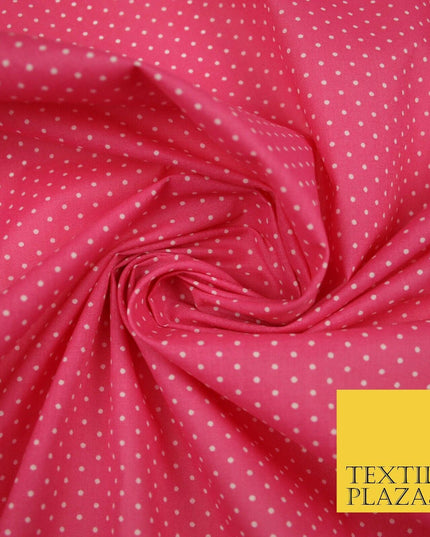 Spotted Polka PIN DOT Printed Poly Cotton Fabric Polycotton Dress Mask 6 COLOURS