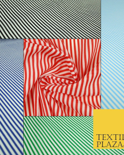 3mm Hickory Railroad Striped Lines Printed Poly Cotton Fabric Polycotton Craft