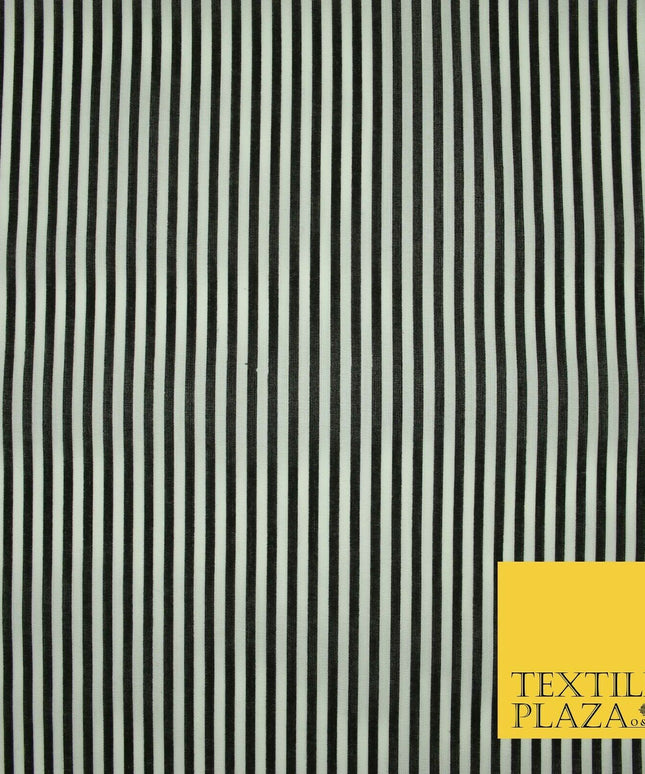 3mm Hickory Railroad Striped Lines Printed Poly Cotton Fabric Polycotton Craft