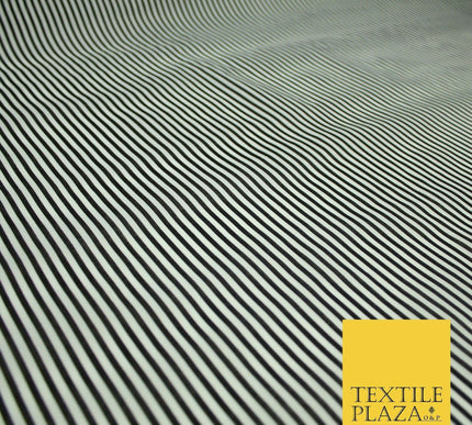 3mm Hickory Railroad Striped Lines Printed Poly Cotton Fabric Polycotton Craft