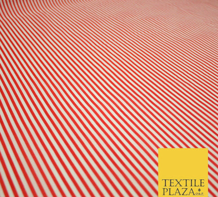 3mm Hickory Railroad Striped Lines Printed Poly Cotton Fabric Polycotton Craft