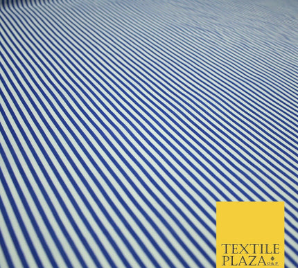 3mm Hickory Railroad Striped Lines Printed Poly Cotton Fabric Polycotton Craft