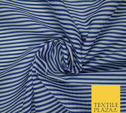 3mm Hickory Railroad Striped Lines Printed Poly Cotton Fabric Polycotton Craft