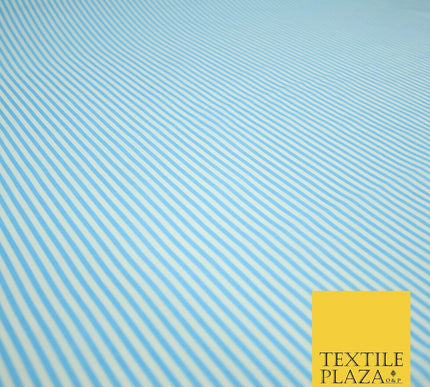 3mm Hickory Railroad Striped Lines Printed Poly Cotton Fabric Polycotton Craft