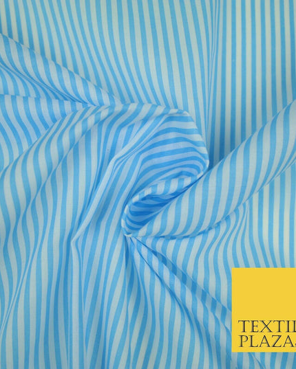 3mm Hickory Railroad Striped Lines Printed Poly Cotton Fabric Polycotton Craft