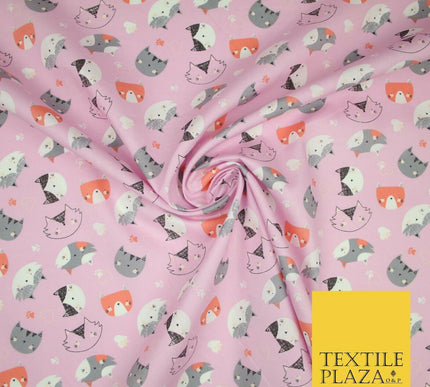 Pussycats Hearts Paws Printed 100% Cotton Poplin Fabric Craft Face Masks Dress