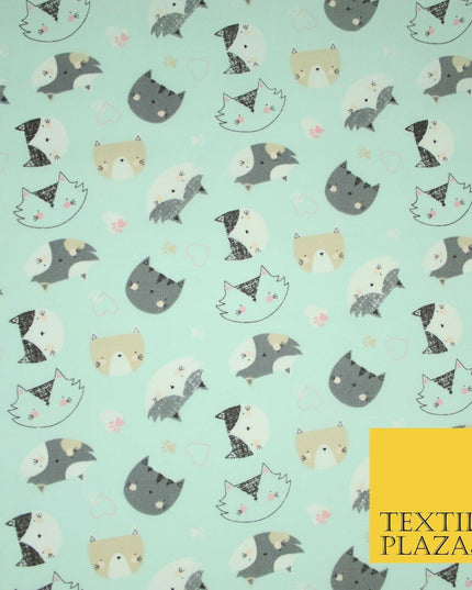 Pussycats Hearts Paws Printed 100% Cotton Poplin Fabric Craft Face Masks Dress