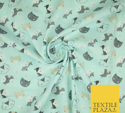 Pussycats Hearts Paws Printed 100% Cotton Poplin Fabric Craft Face Masks Dress