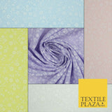 Mini Petunia Ditsy Flower Printed Pastel Poly Cotton Fabric Polycotton Craft 45"