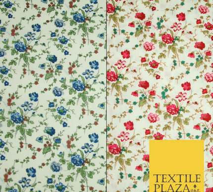 Watercolour Floral Ditsy Printed 100% Cotton Poplin Fabric Dress Face Mask 59"