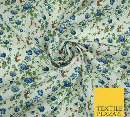 Watercolour Floral Ditsy Printed 100% Cotton Poplin Fabric Dress Face Mask 59"