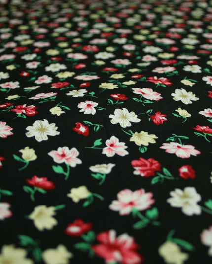 Floral Mini Peony Flower Printed 100% Cotton Poplin Fabric Dress Face Masks 59"
