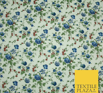 Watercolour Floral Ditsy Printed 100% Cotton Poplin Fabric Dress Face Mask 59"