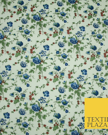 Watercolour Floral Ditsy Printed 100% Cotton Poplin Fabric Dress Face Mask 59"