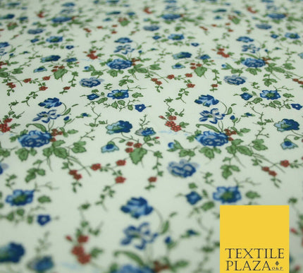 Watercolour Floral Ditsy Printed 100% Cotton Poplin Fabric Dress Face Mask 59"