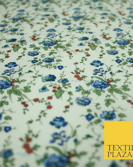 Watercolour Floral Ditsy Printed 100% Cotton Poplin Fabric Dress Face Mask 59"