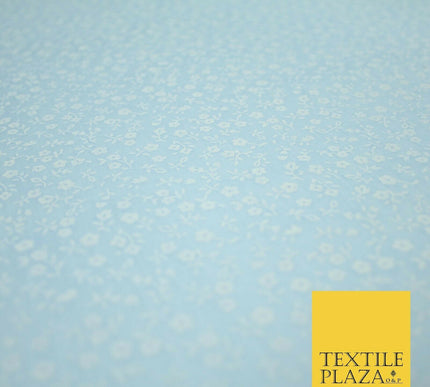 Mini Petunia Ditsy Flower Printed Pastel Poly Cotton Fabric Polycotton Craft 45"