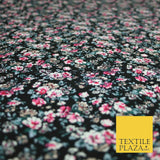 Pansy Cluster Floral Ditsy Printed 100% Cotton Poplin Fabric Dress Face Mask 59"