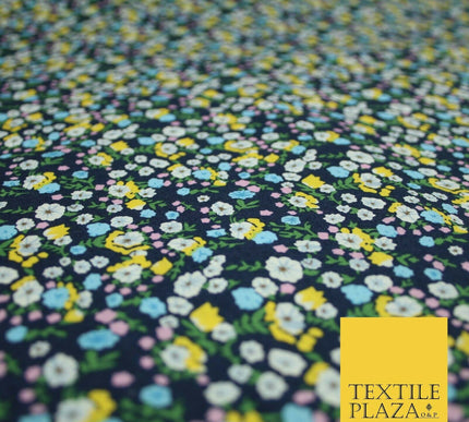Mix Floral Flower Ditsy Printed 100% Cotton Poplin Fabric Dress Craft Mask 59"