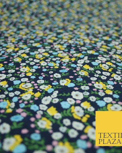 Mix Floral Flower Ditsy Printed 100% Cotton Poplin Fabric Dress Craft Mask 59"