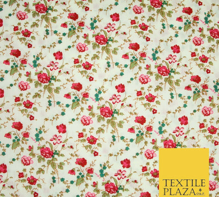 Watercolour Floral Ditsy Printed 100% Cotton Poplin Fabric Dress Face Mask 59"