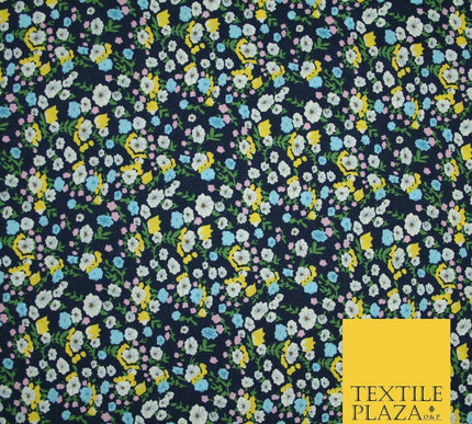 Mix Floral Flower Ditsy Printed 100% Cotton Poplin Fabric Dress Craft Mask 59"