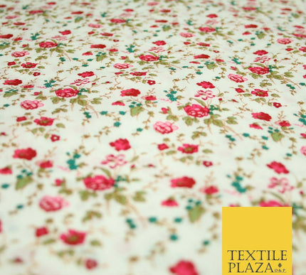 Watercolour Floral Ditsy Printed 100% Cotton Poplin Fabric Dress Face Mask 59"