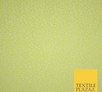 Mini Petunia Ditsy Flower Printed Pastel Poly Cotton Fabric Polycotton Craft 45"