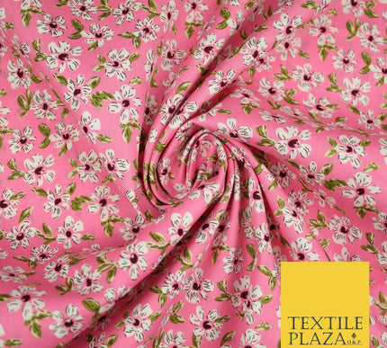 Mix Floral Flower Ditsy Printed 100% Cotton Poplin Fabric Dress Craft Mask 59"