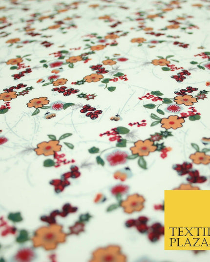 Mix Floral Flower Ditsy Printed 100% Cotton Poplin Fabric Dress Craft Mask 59"