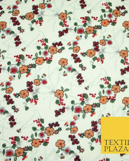 Mix Floral Flower Ditsy Printed 100% Cotton Poplin Fabric Dress Craft Mask 59"
