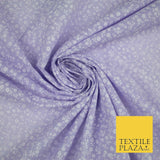 Mini Petunia Ditsy Flower Printed Pastel Poly Cotton Fabric Polycotton Craft 45"
