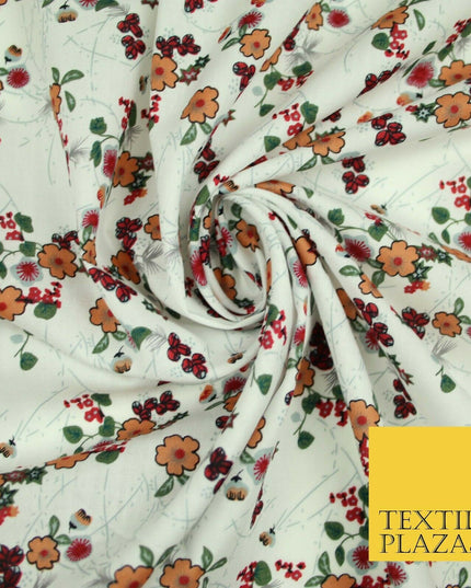 Mix Floral Flower Ditsy Printed 100% Cotton Poplin Fabric Dress Craft Mask 59"