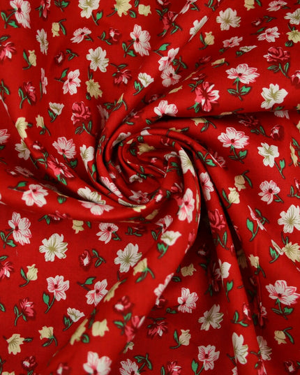 Floral Mini Peony Flower Printed 100% Cotton Poplin Fabric Dress Face Masks 59"