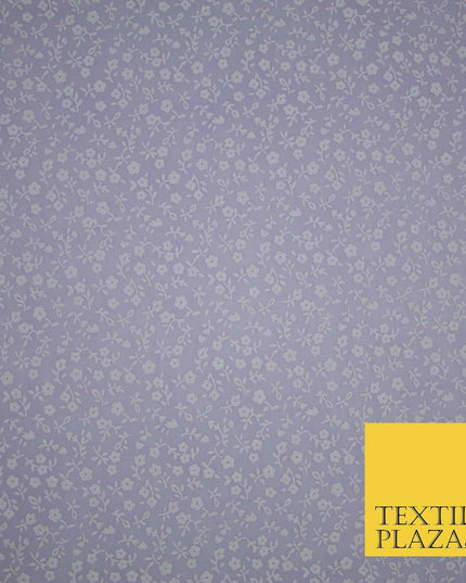 Mini Petunia Ditsy Flower Printed Pastel Poly Cotton Fabric Polycotton Craft 45"