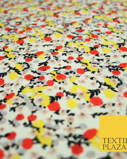 Mix Floral Flower Ditsy Printed 100% Cotton Poplin Fabric Dress Craft Mask 59"