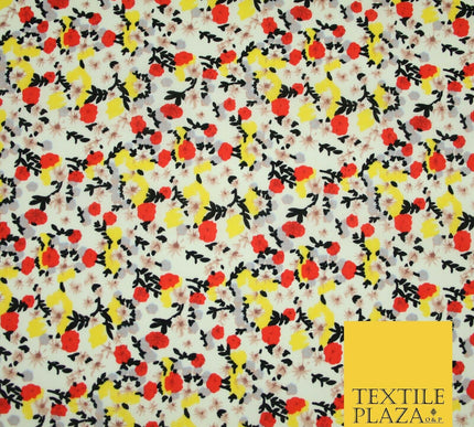 Mix Floral Flower Ditsy Printed 100% Cotton Poplin Fabric Dress Craft Mask 59"