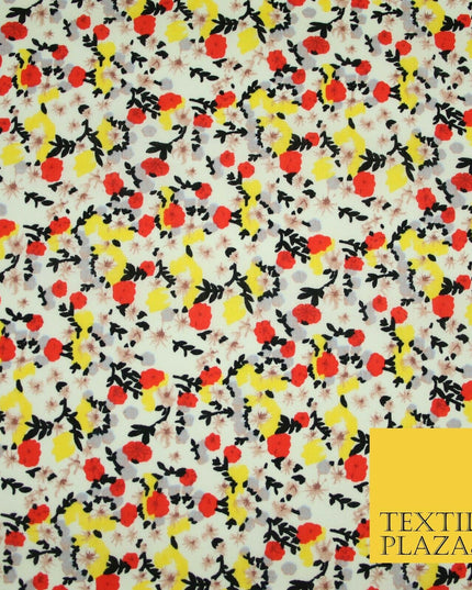 Mix Floral Flower Ditsy Printed 100% Cotton Poplin Fabric Dress Craft Mask 59"