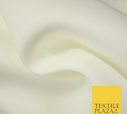 IVORY CREAM Premium Plain Neoprene Fabric - Scuba Foam Material 150cm - 3839