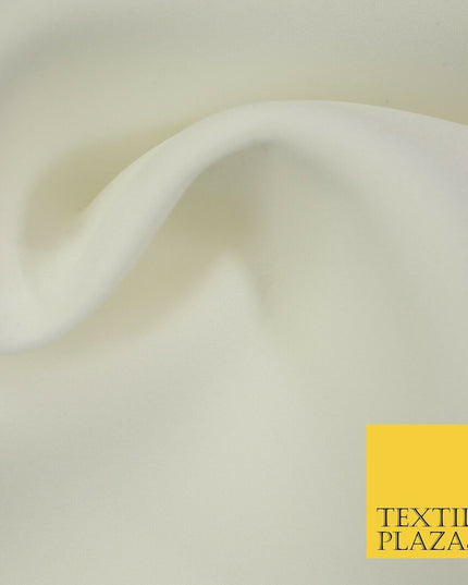 IVORY CREAM Premium Plain Neoprene Fabric - Scuba Foam Material 150cm - 3839
