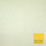Black / Ivory 3mm Dobby Spot Polka Dot Power Mesh Net Tulle Stretch Dress Fabric