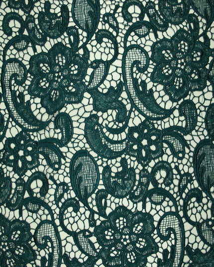 Luxury Webbed Floral Pansy Embroidery Guipure Lace Dress Fabric Wedding Bridal