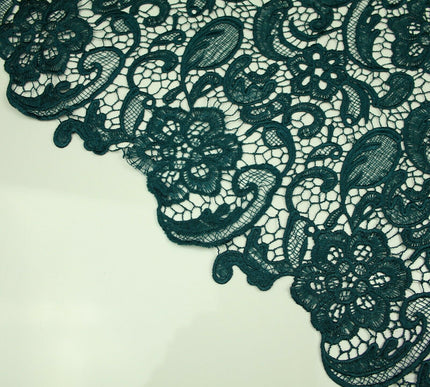 Luxury Webbed Floral Pansy Embroidery Guipure Lace Dress Fabric Wedding Bridal