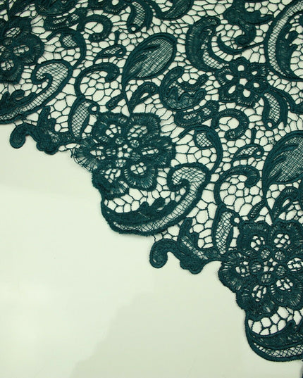 Luxury Webbed Floral Pansy Embroidery Guipure Lace Dress Fabric Wedding Bridal