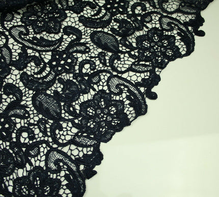 Luxury Webbed Floral Pansy Embroidery Guipure Lace Dress Fabric Wedding Bridal