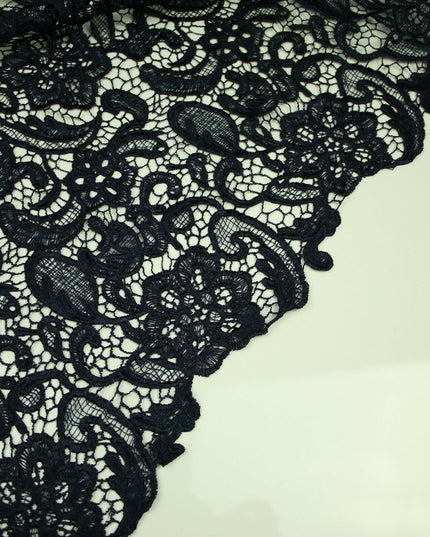 Luxury Webbed Floral Pansy Embroidery Guipure Lace Dress Fabric Wedding Bridal